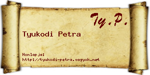 Tyukodi Petra névjegykártya