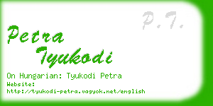 petra tyukodi business card